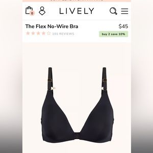 Lively - The Flex No-Wire Bra black NWT size small